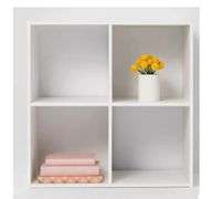 4 Cube Decorative Bookshelf Organizer White - Room Essentials