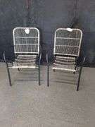 2pc Latigo Stackable Patio Chair Gray - Threshold