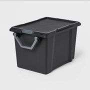 32gal XL Wheeled Latching Storage Tote Black – Brightroom