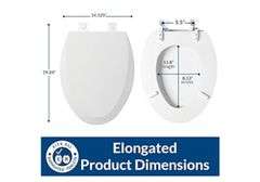 Church 585EC 346 Easy Clean Toilet seat, Elongated, Linen AND Bemis 1500EC 390 Lift-Off Wood Elongated Toilet Seat, Cotton White