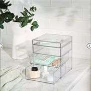 4 Drawer Stackable Countertop Organizer Clear - Brightroom