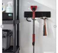 Heavy Duty Garage Tool Hook and Rail Kit - Brightroom™: Wall Mounted Storage, Steel, Black, 36" Width, 90 lb Capacity