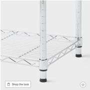 4 Tier Wire Shelving Chrome - Brightroom™