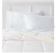 Faux Shearling Washed Microfiber Reversible Comforter - Room Essentials