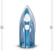 BLACK+DECKER Steam Iron - White: Nonstick Soleplate, Variable Steam, 1200W, Pivoting Cord, 8ft Cord Length