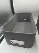 2 Gray Storage Containers 10"x13" & 8"x13"