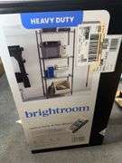 4 Tier Wire Shelving Black - Brightroom™: Steel Utility Storage, Adjustable Feet & Shelves, 350 lb Capacity, 54" Height