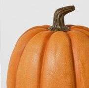 Large Faux Pumpkin Orange with Brown Stem