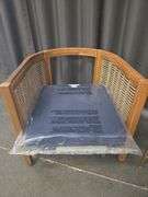 Modern Chair with Cushion & Side Table