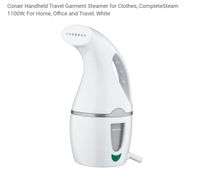 Conair Handheld Travel Garment Steamer for Clothes, CompleteSteam 1100W, For Home, Office and Travel, White