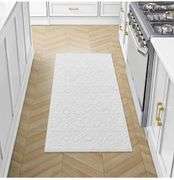 Laura Ashley Hi-Low Tufted 26" x 60" Washable Skid-Resistant Runner Rug - Ivory Feya Solid