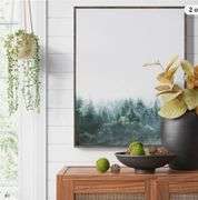 (2) Mystic Forest Framed Canvas - Threshold 24"x30"