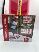 Radio Flyer Grow With Me Beginner Kids' Kick Scooter, pink