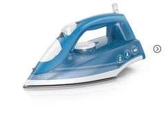 BLACK+DECKER Steam Iron - White: Nonstick Soleplate, Variable Steam, 1200W, Pivoting Cord, 8ft Cord Length