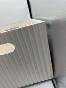 Wood Bin and 2 Drawer Decorative Fabric Box Ivory - Brightroom™: Rectangle, Off-White, Paper & Polyester, Spot Clean, 6"x10"x13"