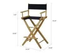 American Trails Extra-Wide Premium 30" Director's Chair Black Frame with Black Canvas, Bar Height