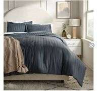 3pc Luxe Striped Damask Comforter and Sham Set - Threshold, Full/Queen
