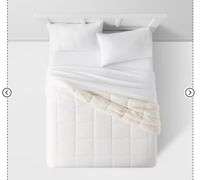Faux Shearling Washed Microfiber Reversible Comforter - Room Essentials