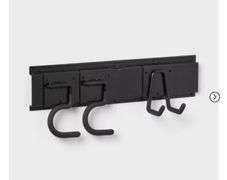 Heavy Duty Garage Tool Hook and Rail Kit - Brightroom™: Wall Mounted Storage, Steel, Black, 36" Width, 90 lb Capacity