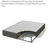 ZINUS 9 Inch WonderBox(TM) Smart Box Spring, Quick Assembly Mattress Foundation, Durable Metal Frame, Full, Grey