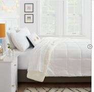 Faux Shearling Washed Microfiber Reversible Comforter - Room Essentials, TWIN/XL TWIN