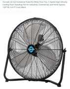 Tornado 20 Inch Industrial Powerful Metal Floor Fan, 3-Speed High Velocity Cooling Floor Standing Fan for Industrial, Commercial, and Home Spaces, 120°Tilt, 6.0 FT Cord, Black