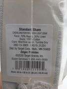 3pk Casaluna Standard Pillow Sham Heavyweight Linen Blend Raw Edge Light Gray
