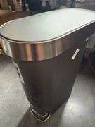 Simplehuman 40L Slim Liner Rim Step Kitchen Trash Can, Gray Plastic