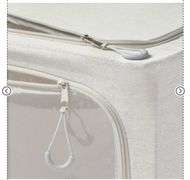 Set of 2 Zipper Fabric Storage Cubes Gray - Brightroom™