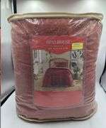 Opalhouse Twin/Twin Extra Long Geo Sun Print Comforter and Sham Set Orange/Fuschia