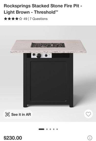 Rocksprings Stacked Stone Fire Pit - Light Brown - Threshold