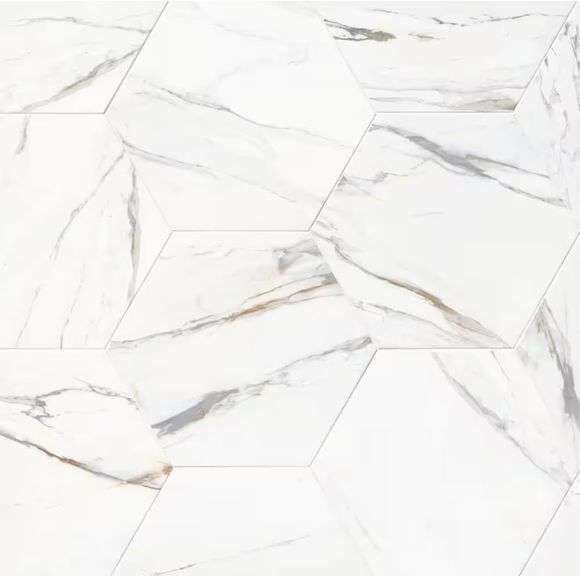 24 BOXES of MSI Genesis White 19 in. x 22 in. Matte Porcelain Marble Look Floor and Wall Tile (12.9 sq. ft./Case)