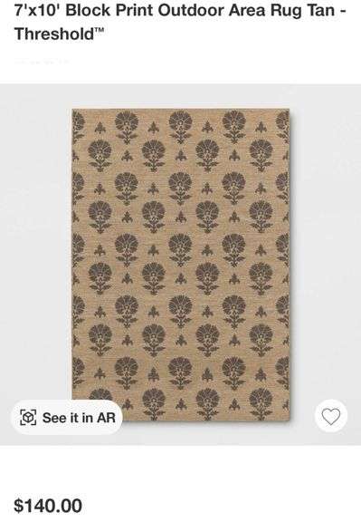 Threshold 7'x10' Bloco Print Outdoor Area Rug