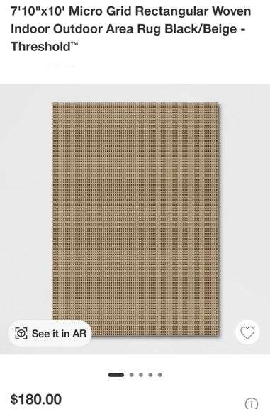 Threshold 7'10"x10' Micro Grid Rectangular Woven Indoor/Outdoor Area Rug