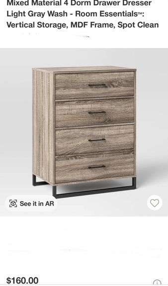 Room Essentials Mixed Martial 4 Drawer Dresser