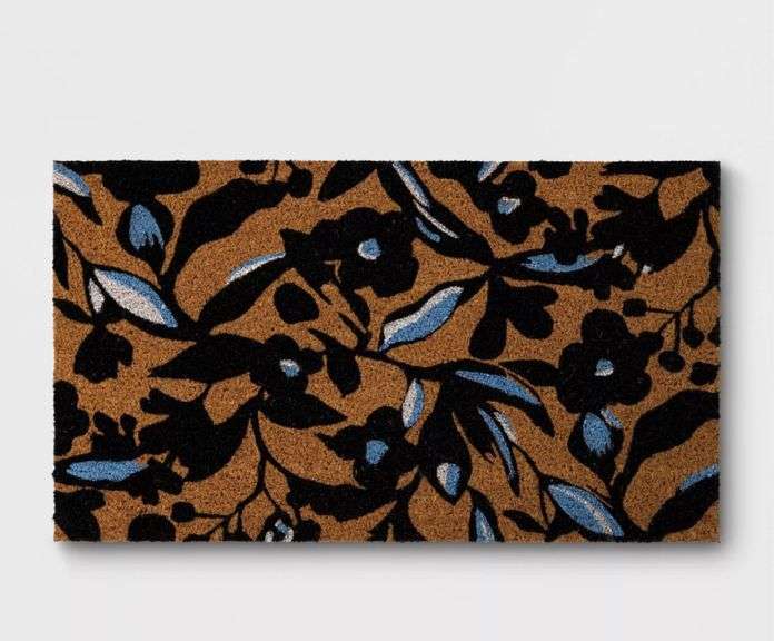1'4"x2'4" Floral Silhouette Rectangular Outdoor Doormat Cools - Room Essentials