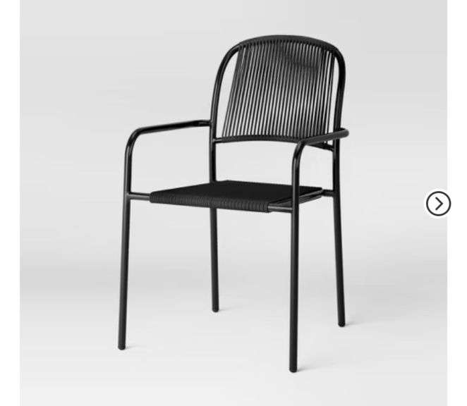 Mackworth Stackable Patio Chair Black - Threshold™