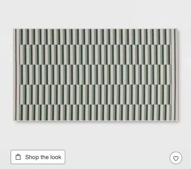 3’11”x5’5” Color Blocked Striped Rectangular Linear Geo Outdoor Area Rug - Room Essentials™