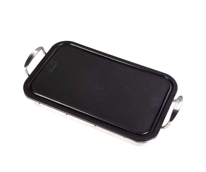Char-Broil Deep Dish and Cutting Board Stainless Steel Heat-Resistant Grill Topper Black/Silver