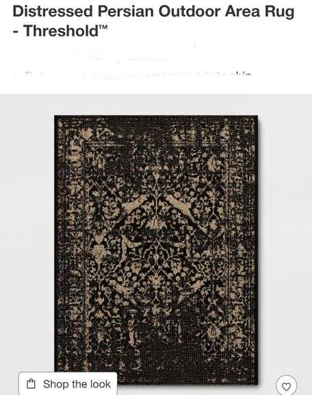 Distressed Persian Outdoor Area Rug - Threshold 5'3"x7'