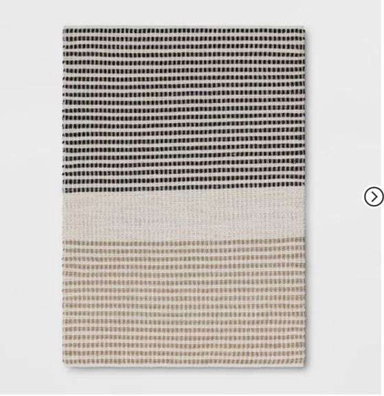 5’ x 7’ Color Block Braided Outdoor Area Rug Ivory - Threshold™