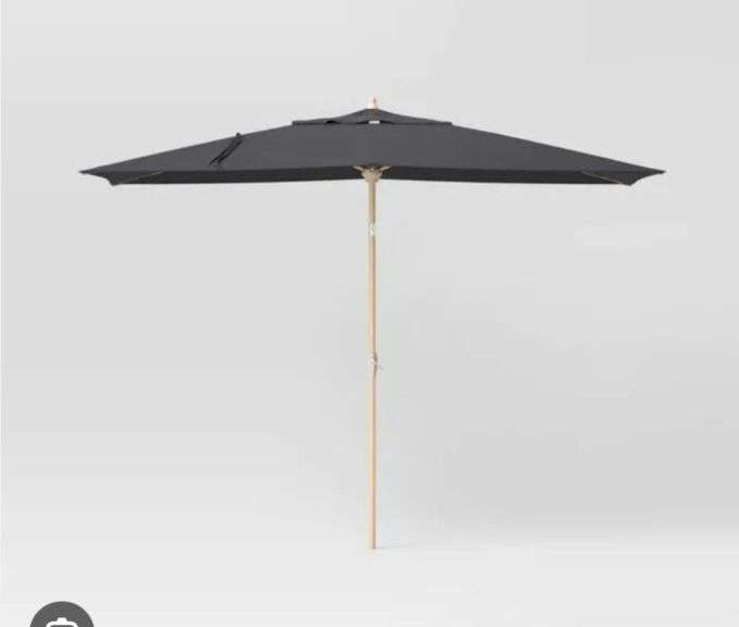 Threshold 7.5ft HEXAGON Macrame Outdoor Patio umbrella with Faux Wood Pole