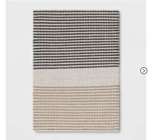 5’ x 7’ Color Block Braided Outdoor Area Rug Ivory - Threshold™
