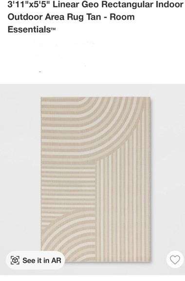 Room Essentials 3'11"x5'5" Linear Geo Rectangular Indoor/Outdoor Area Rug