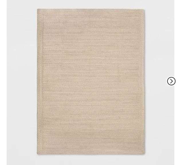5’ x 7’ Natural Woven Rectangular Braided Outdoor Rug Heathered Cream - Threshold™