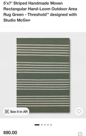 Threshold 5'7' Striped Handmade Woven Rectangular Outdoor Area Rug