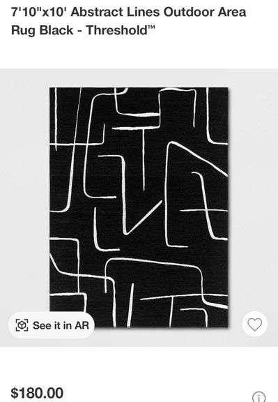 Threshold 7'10"X10' Abstract Lines Area Rug Indoor/Outdoor
