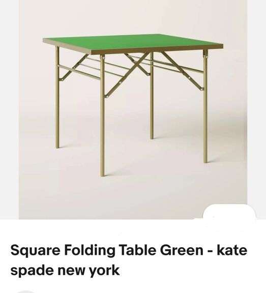 Kate Spade New York Square Folding Table - Green