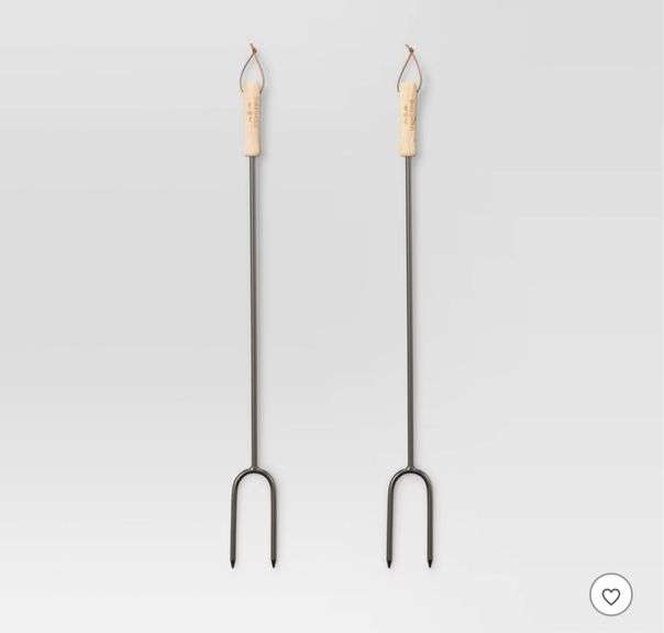 2pc  Marshmallow Roasting Log 31" Tong Sticks - Threshold™