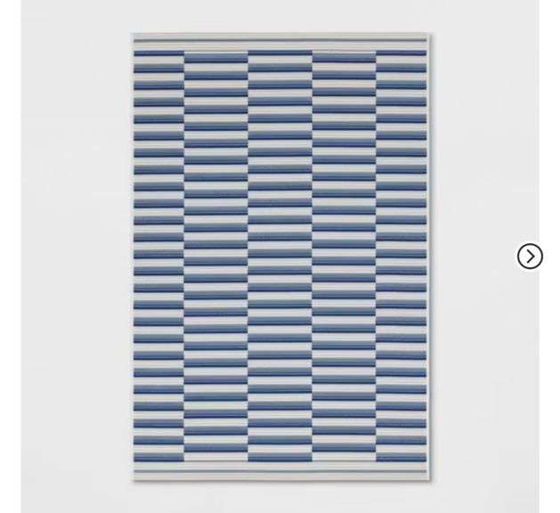 3’11”x5’5” Color Blocked Stripe Linear Geo Outdoor Area Rug - Room Essentials™